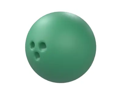 Bowling Ball v1 004 Low-poly 3D model