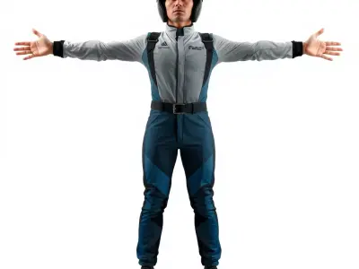 Blue Racing Jumpsuit model pack Low-poly 3D model