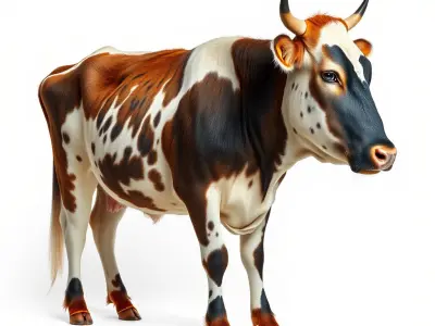 Spotted Cow D Model Pack Low-poly 3D model