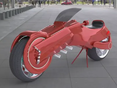 Futuristic bike TM Scroller Free 3D model