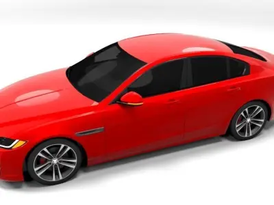 JAGUAR XE LOWPOLY Low-poly 3D model