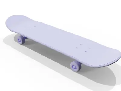 Luxury Skateboard Low-poly 3D model