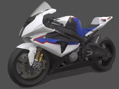 Sportbike3 Low-poly 3D model