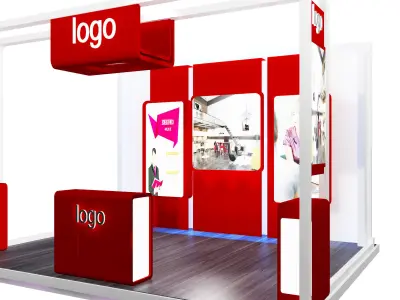 Booth Exhibition Stand a478d 3D model