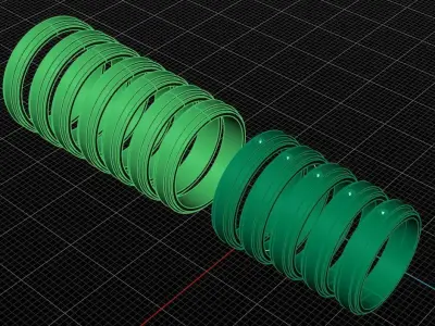 Wedding rings 051 3D print model