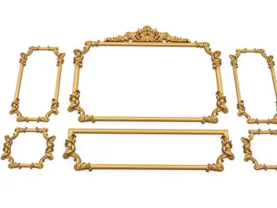 Plaster decorative frame 3d mode 013 3D model
