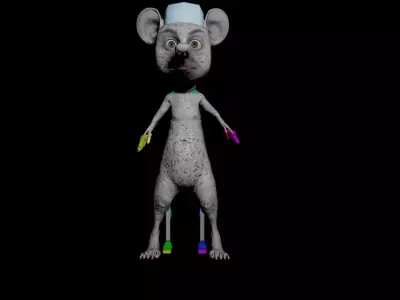 Karekter model 3d animasyonlu 3D model