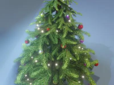 Christmas Tree 3D Model Low-poly 3D model