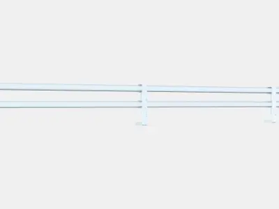 BEKRAFTA Double curtain rod set Low-poly 3D model