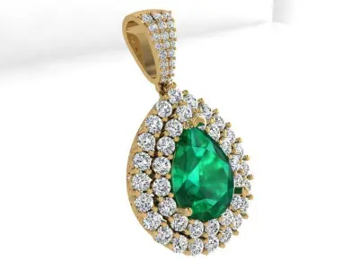 Pear Halo Pendant 3735 3D print model