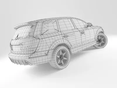 Car A7 Low-poly 3D model
