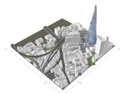 Free 3D Model of London - Sample of AccuCities Level 4 Model Free 3D model