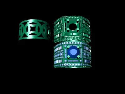 Rings diamond men 3D print model