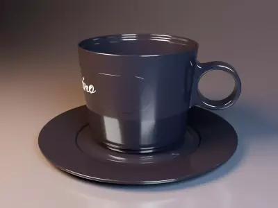 Cappuccino mug Free low-poly 3D model