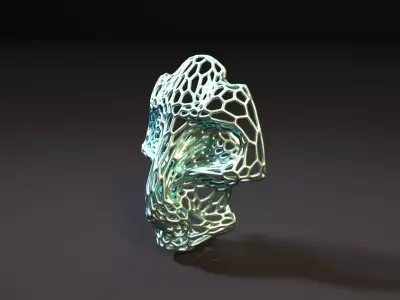 Scary mask Voronoi 3D print model