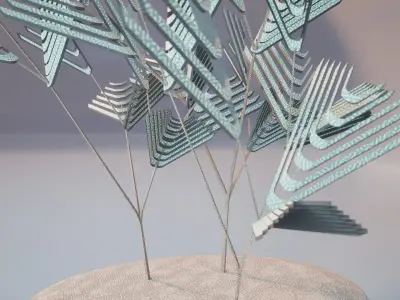 Conceptual shrub S1Cv2 Low-poly 3D model