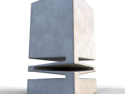 Stone Modern Vase  Low-poly 3D model