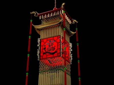Chinese  royal palace lantern   3D model purchase