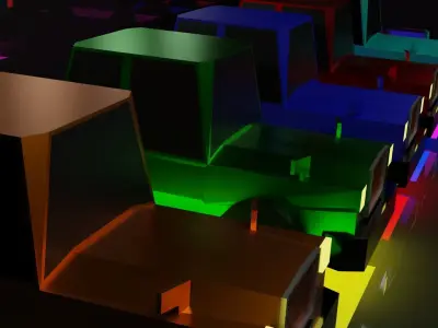 PolyCAr For game Low-poly 3D model