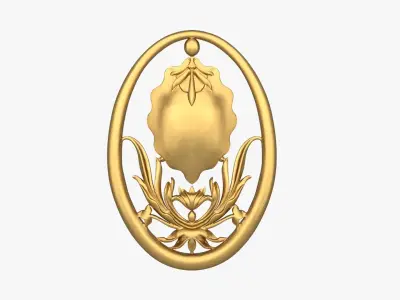 Classic oval decor ornament 266 3D model