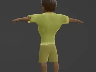 Football player  Two Low-poly 3D model