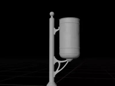 Modern-style Trash Can Free 3D model