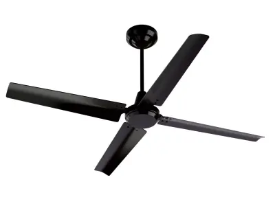Black Ceiling Fan 3d Model  Free low-poly 3D model