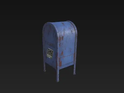US Mailbox Free low-poly 3D model