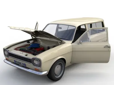 Escort Mk1 Station Wagon 1970 3D model