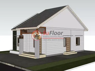 House 7x10m code 576 - Sketchup 3D model 3D model 3D model