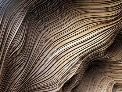 Parametric big ceiling wood n1 3D model