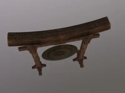 Chinatown Gong Low-poly 3D model