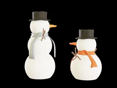 FREE Snowman Christmas and New years thank gift Free 3D model