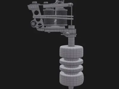 Tattoo machine Low-poly 3D model