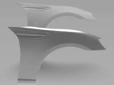 86 ZN6 Front Fenders Exterior Surfaces - 3D Laser-Scanned 3D model