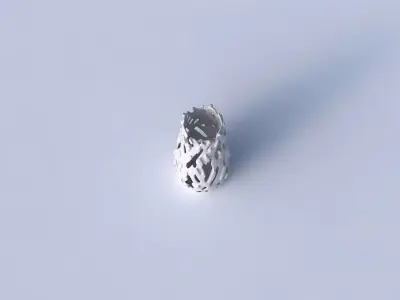 Vase with smooth cuts and bulges   3D print model