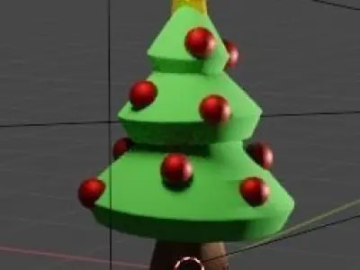 Christmas Tree Low-poly 3D model