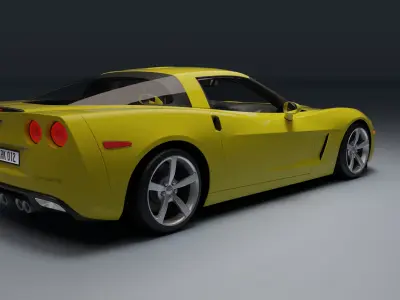Chevrolet Corvette C6 Low-poly 3D model