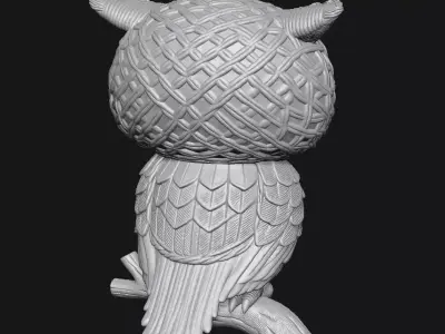 owl sculpture 3D print model