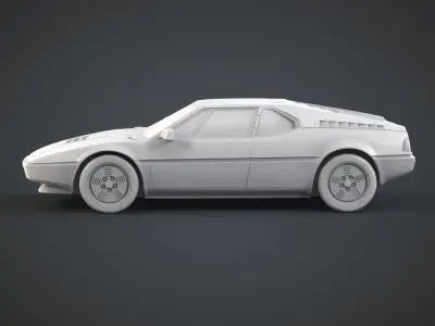 Retro Sports Car 3D print model