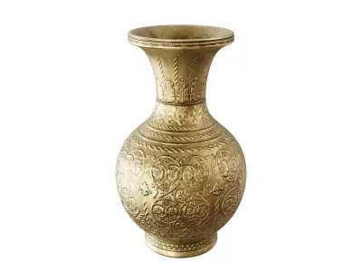 Antique Brass Vase Free 3D model