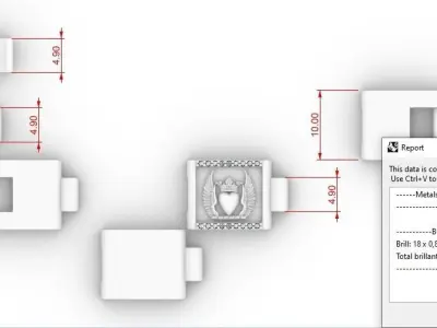 MEN CREST BRACELET 3D print model