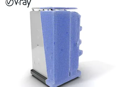 Industrial Label Printer D Model Pack Low-poly 3D model