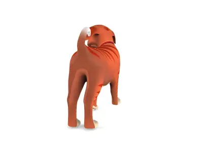 Cartoon Puppy Dog Rigged  Low-poly 3D model