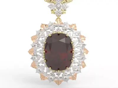 Elite Victorian Style Diamond Necklace  3D print model
