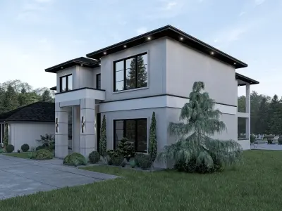 Modern House Stl-dae Digital File 3D Model of the house 3D print model