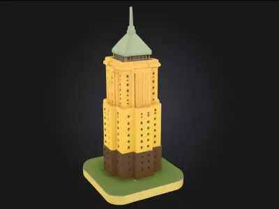 Iconic Tower Model  A Landmark of Style and Structure 3D model