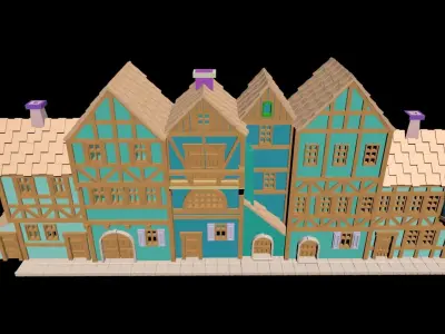 Medieval House 48 3D print model 3D model