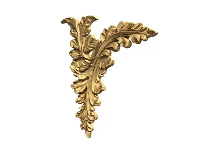 Classic corner angle carved decor ornament 475  3D print model