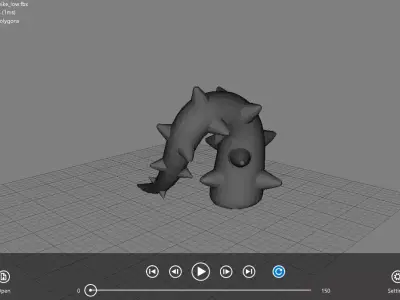 root spike Free low-poly 3D model